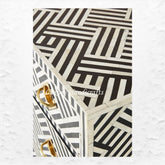 Bone Inlay Optical Chest 6 Drawers Black 2